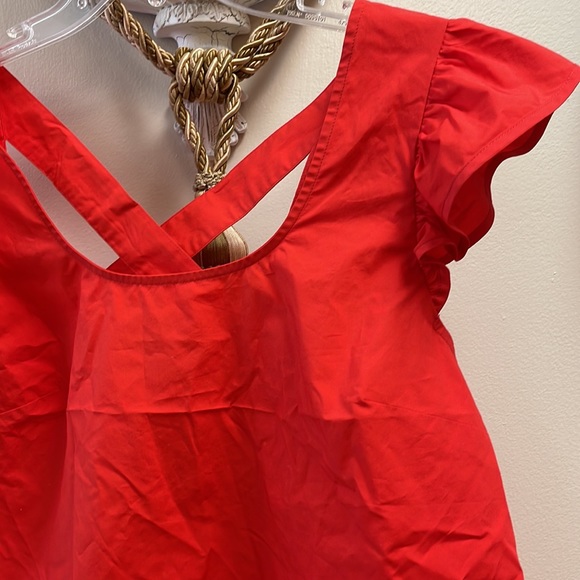 New Women’s Maeve Ruffled Cross-Back Blouse By Anthropologie!!🔥🔥🔥 - Picture 7 of 15